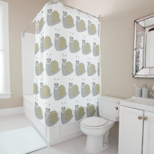 Snail Design Shower Curtain