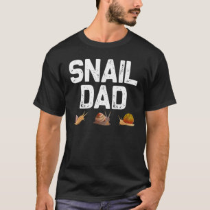 Snail Designs For Dad Men Gastropod Lazy Slug T-Shirt
