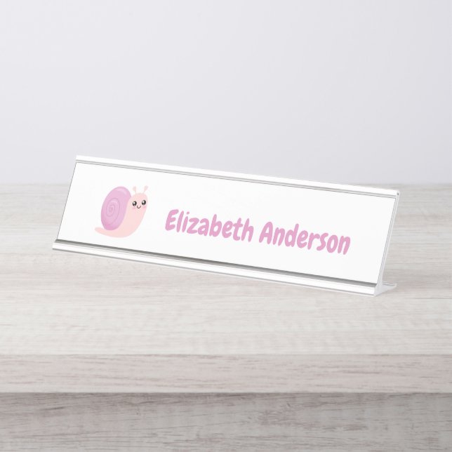 Snail Desk Name Plate (Front)