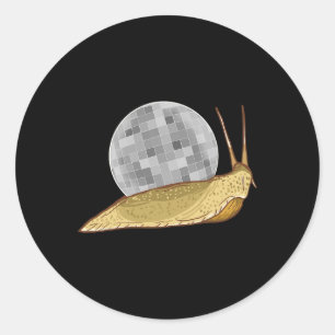 Snail Disco Ball Funny Crystal Shell Animal Lover  Classic Round Sticker