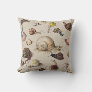 Snail Garden Pet Gastropod Slug Botanical Snails Cushion