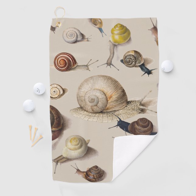 Snail Garden Pet Gastropod Slug Botanical Snails Golf Towel (InSitu)