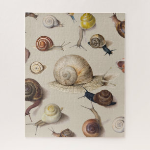 Snail Garden Pet Gastropod Slug Botanical Snails Jigsaw Puzzle