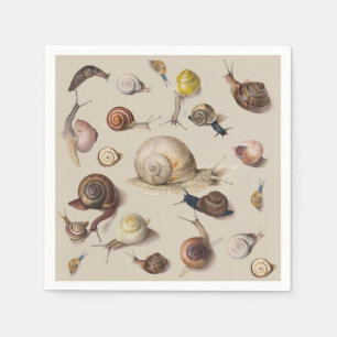Snail Garden Pet Gastropod Slug Botanical Snails Napkin