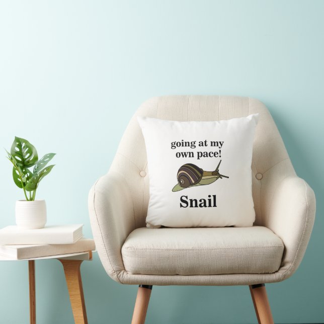 Snail Going At My Own Pace Funny Snail Cushion (Chair)
