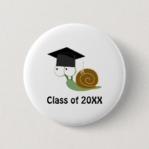 Snail Graduate 20XX 6 Cm Round Badge