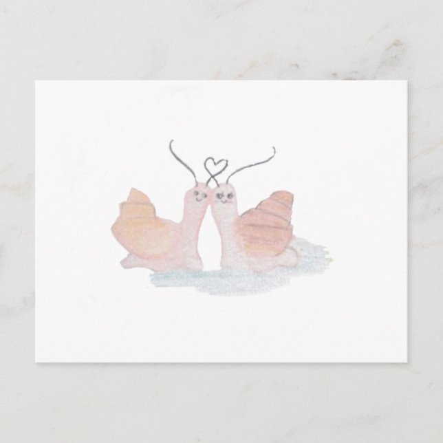 Snail Heart Postcard (Front)