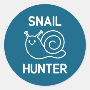 Snail Hunter, Funny, Jokes, Sarcastic Classic Round Sticker