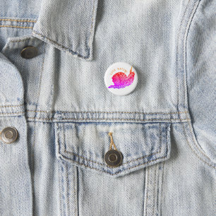 Snail in graphic style 3 cm round badge