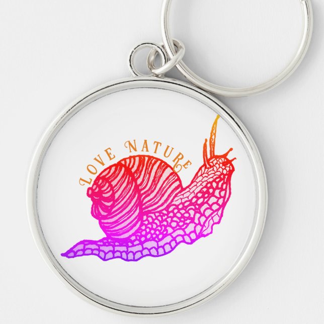 Snail in graphic style  key ring (Front)