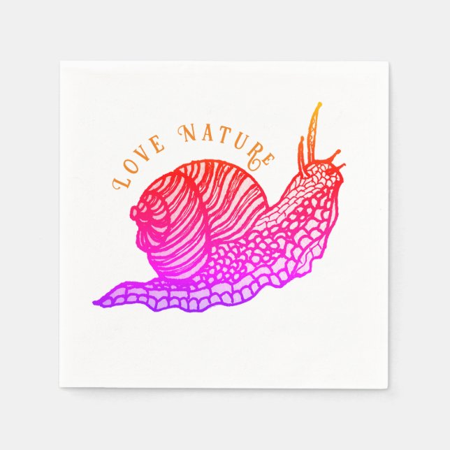 Snail in graphic style  napkin (Front)