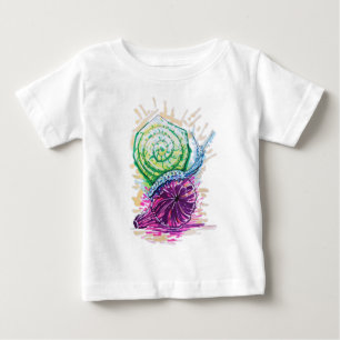 Snail in the Fig colourful Baby T-Shirt