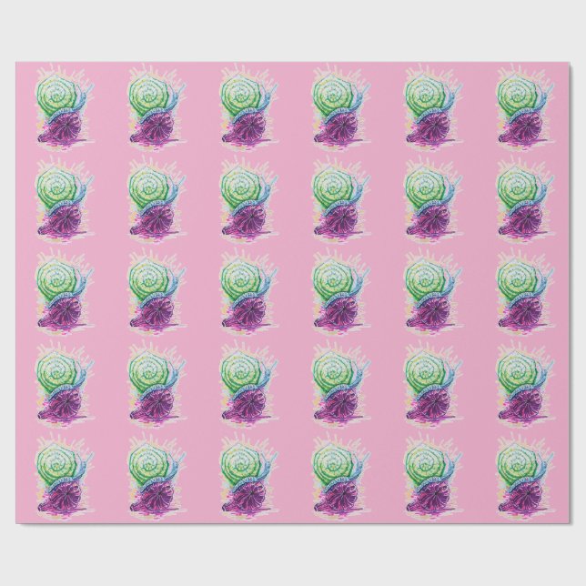 Snail in the Fig Wrapping Paper (Flat)