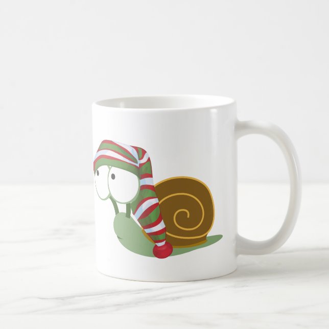 Snail in winter cap coffee mug (Right)