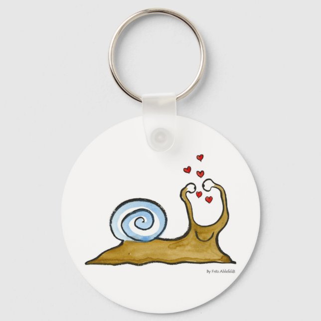 snail love key ring (Front)