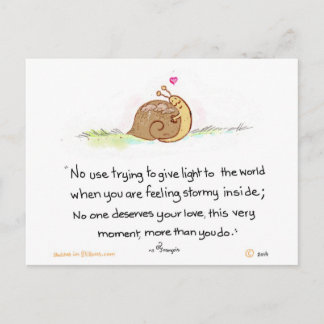 Snail Love - "self love" Postcard