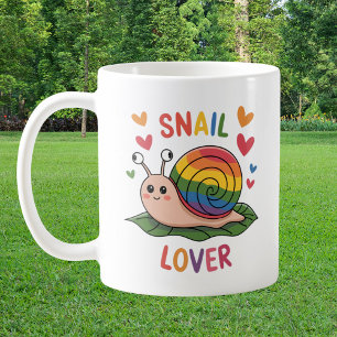 snail lover bright colourful snails cute coffee mug