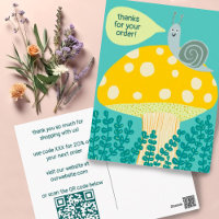Snail Magical Mushroom CUSTOM Order Thanks QR