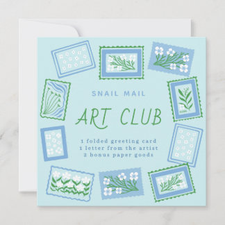 snail mail art club invitation