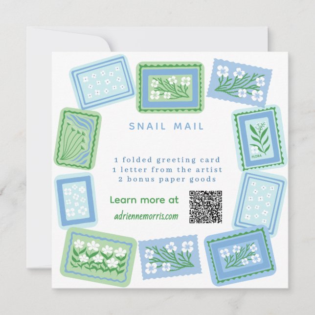 snail mail art club invitation (Front)