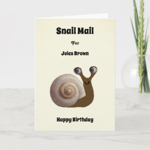 Snail Mail Customisable Birthday Card