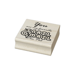 Snail Mail Pen Pal Funny Typography Rubber Stamp