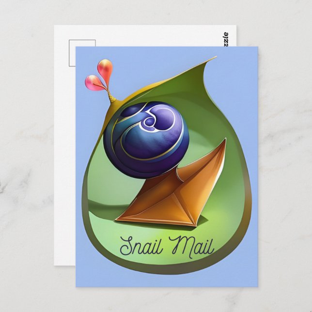 Snail Mail, Postcard for Postcrossing (Front/Back)