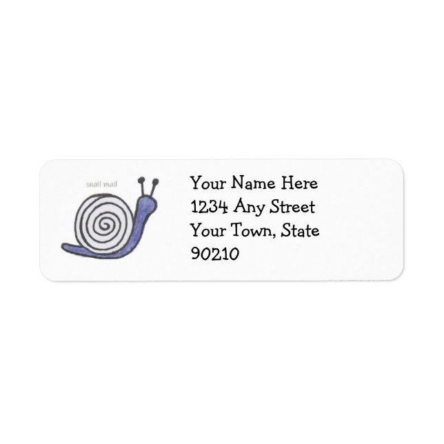 Snail Mail Return Address Label (Front)