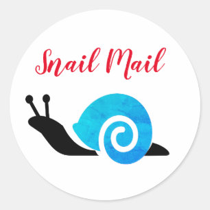 "Snail Mail" Round Sticker Set