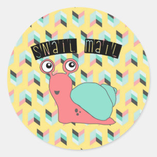 Snail Mail Sticker - contemporary geometric design