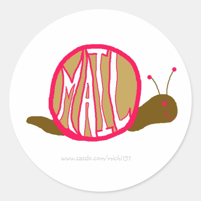 Snail Mail Stickies Classic Round Sticker (Front)