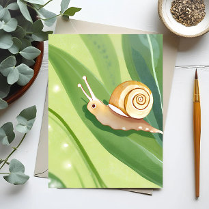 Snail Mail Watercolor Nature Postcard