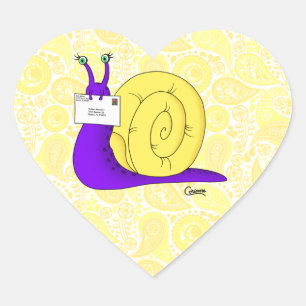 Snail Mail ❤ (Yellow) - Envelope Stickers