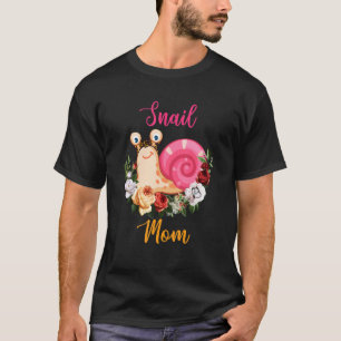 Snail Mum Floral Snail Bow Tie Lover Mother's Day T-Shirt