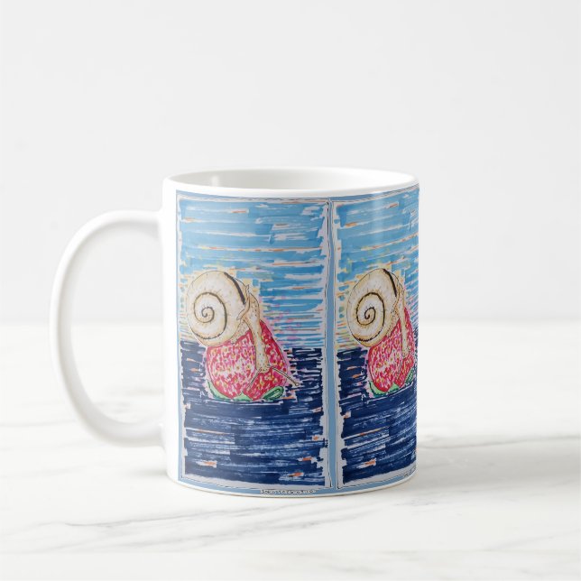 Snail on the Strawberry Coffee Mug (Left)