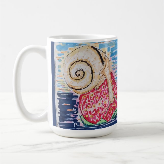 Snail on the Strawberry Coffee Mug (Left)