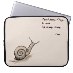 Snail original pastel zen drawing laptop sleeve