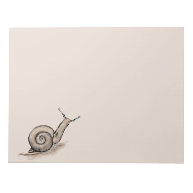 Snail original pastel zen drawing notepad (Front)