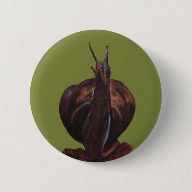 Snail Pastels Drawing  Round Badge (Front)