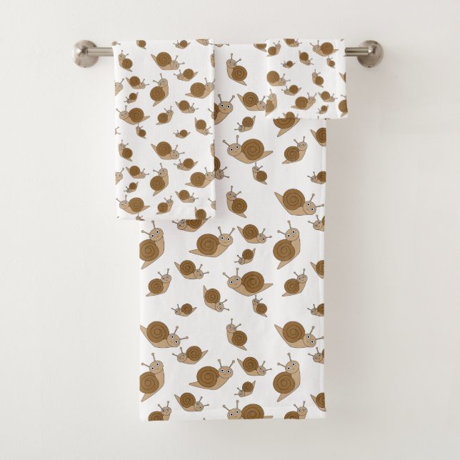 Snail Pattern Bath Towel Set (Insitu)