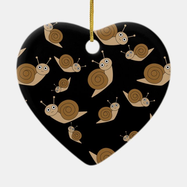 Snail Pattern Ceramic Ornament (Back)