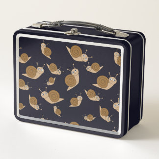 Snail Pattern Metal Lunch Box