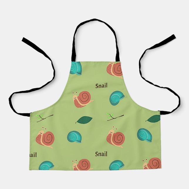 Snail pattern on green apron (Front)