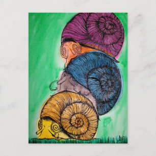 Snail Pile Postcard