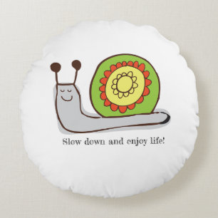 Snail pillow personalised