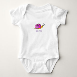 Snail power baby bodysuit