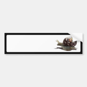 Snail Racer - Lucky #7 Bumper Sticker