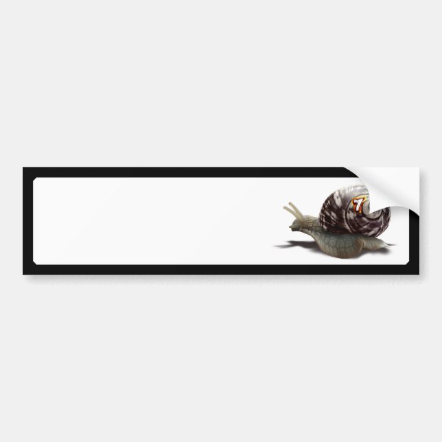 Snail Racer - Lucky #7 Bumper Sticker (Front)