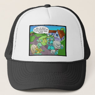 Snail Real Estate Sales Funny Gifts & Collectibles Trucker Hat