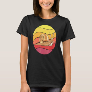 Snail Retro Sunset Slug Snails T-Shirt